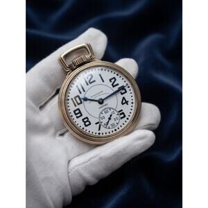 Rare Waltham Premier Vanguard Pocket Watch 23 Jewels Railroad Grade 10K GF
